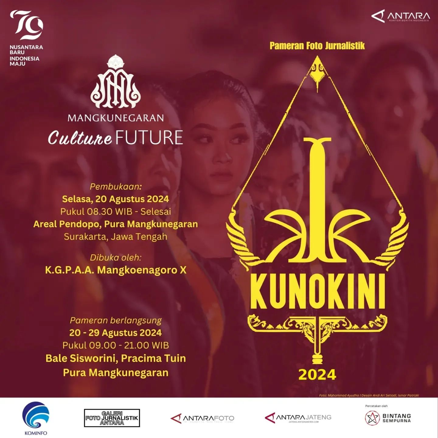 Pameran Foto Jurnalistik KUNOKINI 2024 Digelar di Pura Mangkunegaran