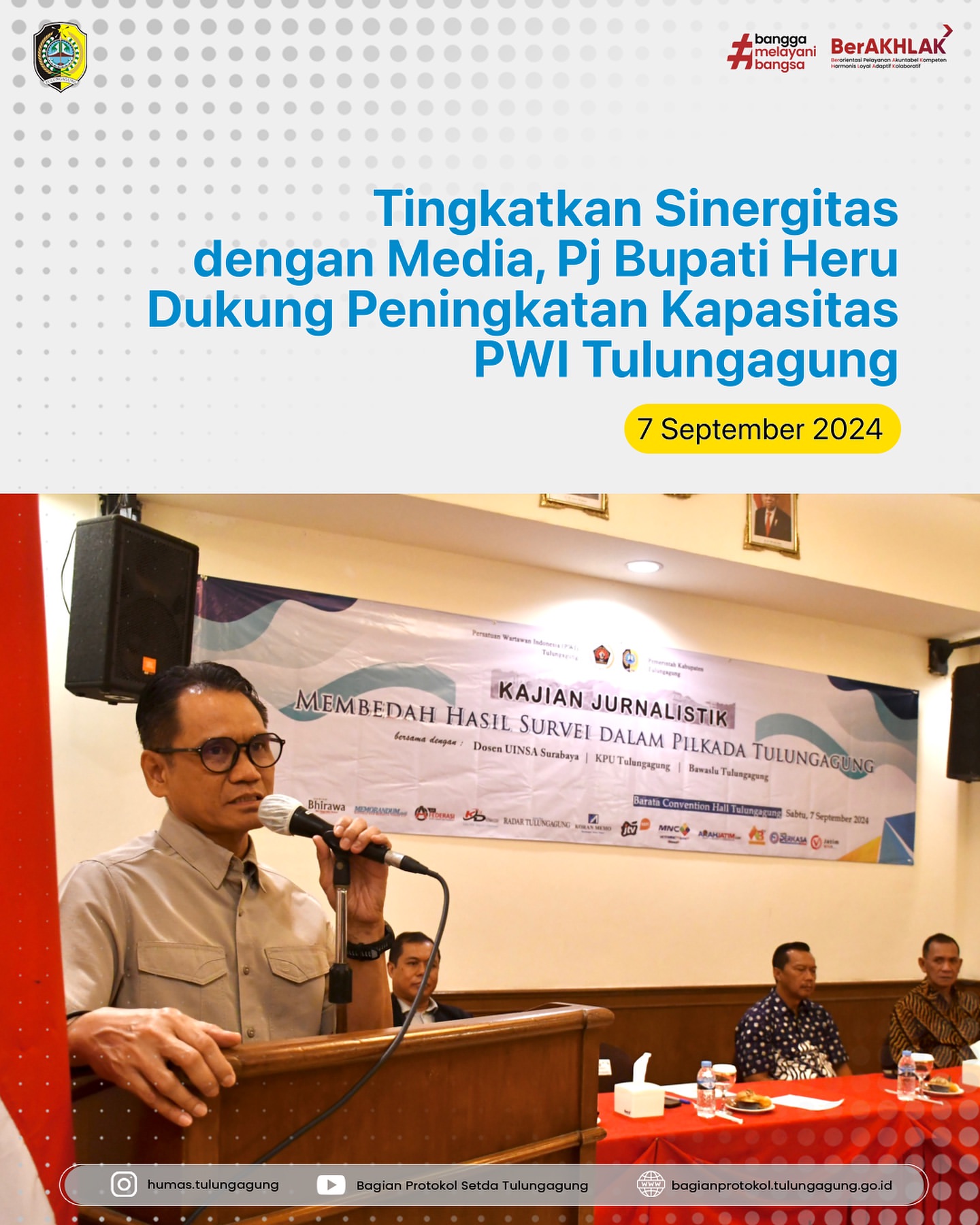 Pelatihan Peningkatan Kapasitas Wartawan PWI Tulungagung Menjelang Pilkada 2024