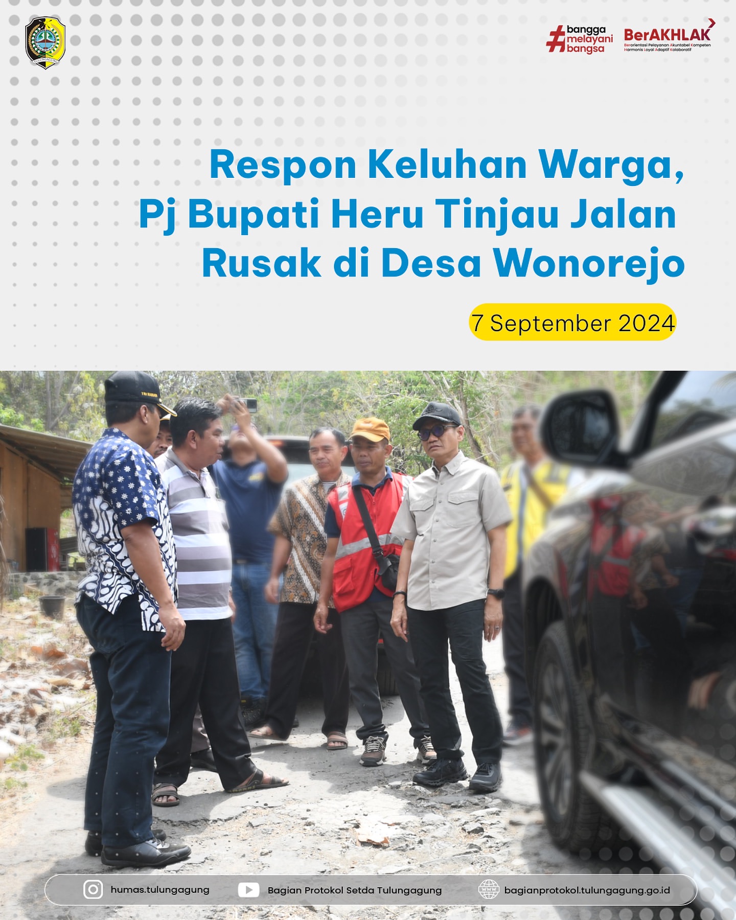 Kunjungan Pj Bupati Tulungagung untuk Perbaikan Jalan di Wonorejo