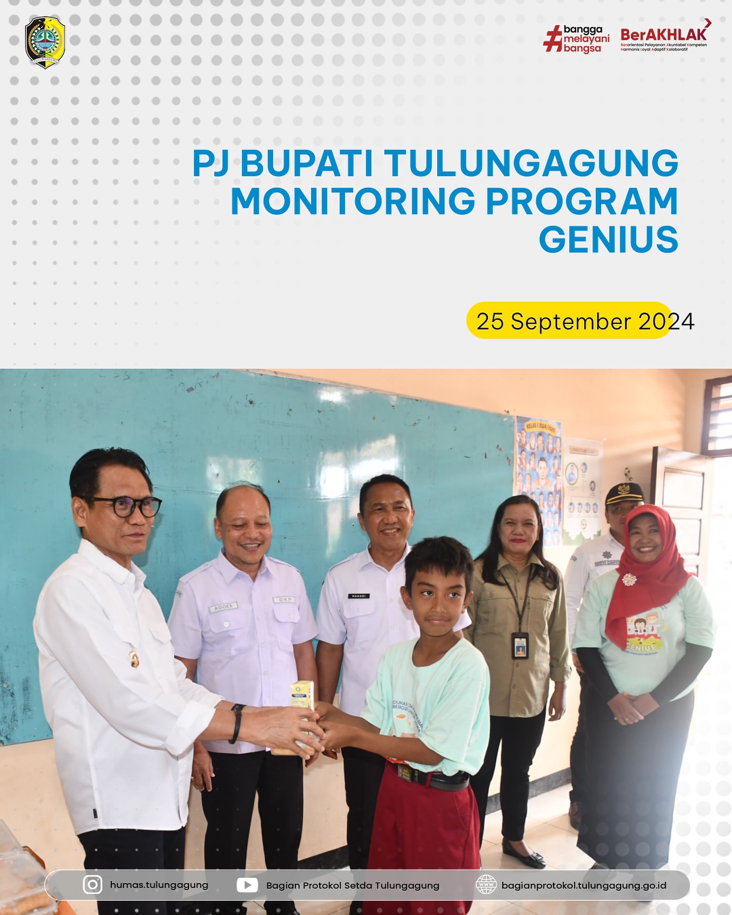 Pj Bupati Tulungagung Lakukan Monitoring Program GENIUS untuk Siswa
