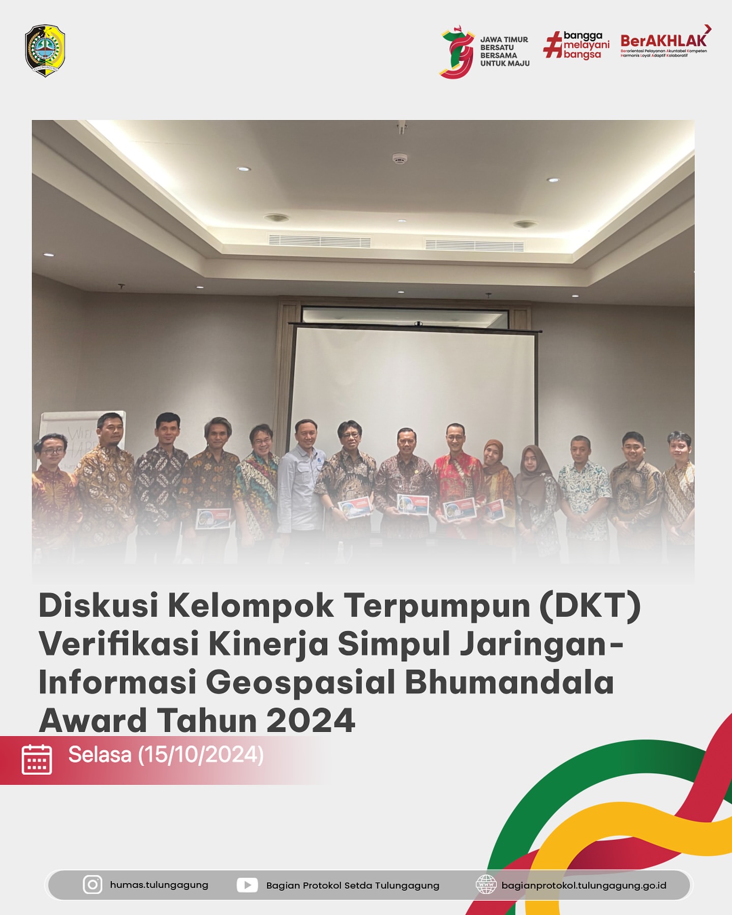 Pemerintah Kabupaten Tulungagung Raih Penghargaan Bhumandala Award 2024