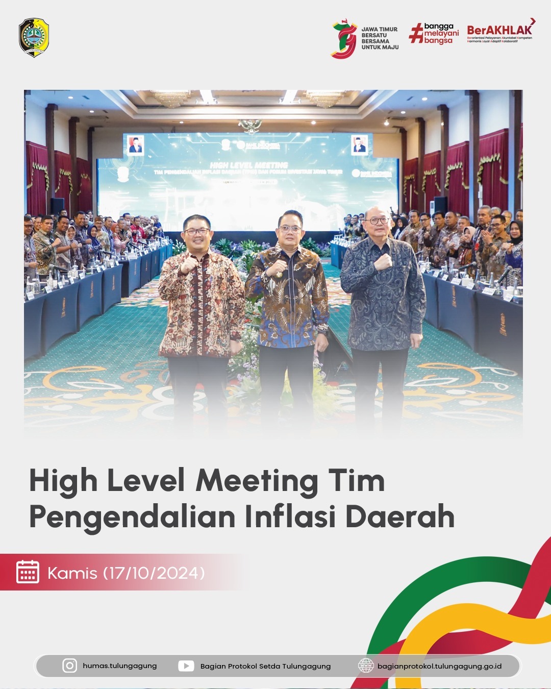 Rapat Tinggi Pengendalian Inflasi di Jawa Timur