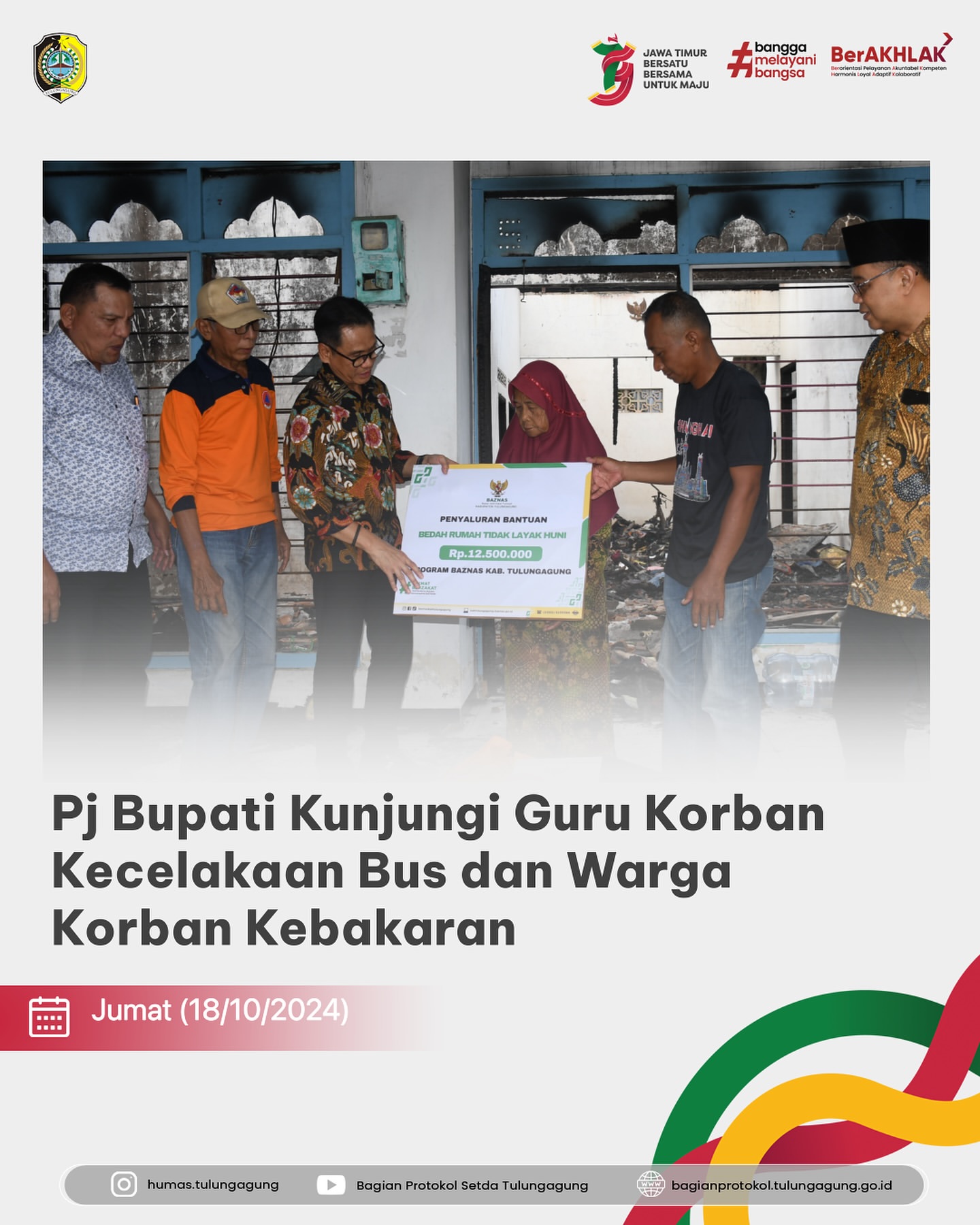 Kunjungan Pj Bupati Heru Suseno kepada Korban Kecelakaan dan Kebakaran