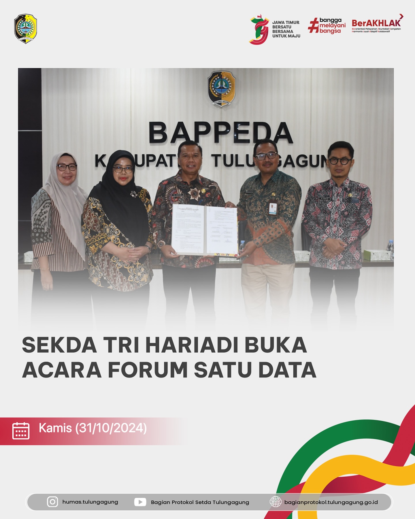 Forum Satu Data Indonesia Dibuka di Tulungagung