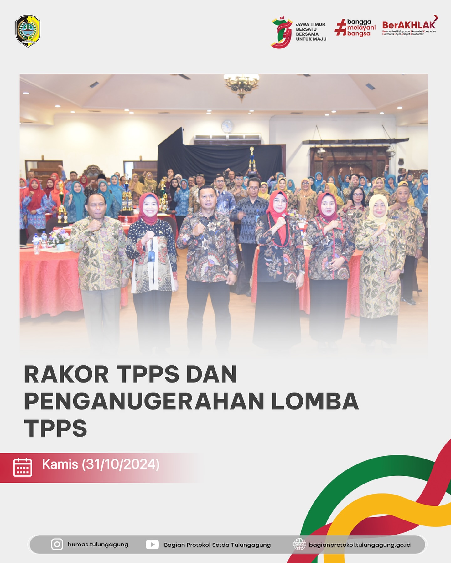 Rakor TPPS dan Penganugerahan Lomba TPPS di Tulungagung