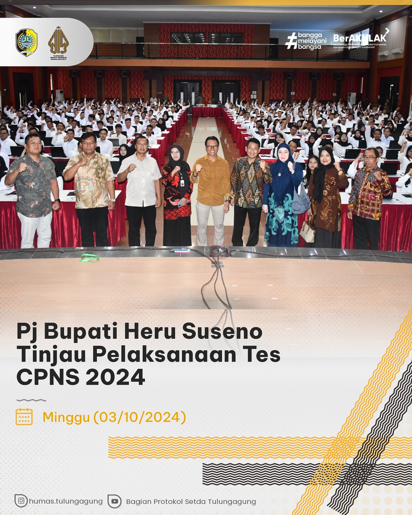 Pj Bupati Tulungagung Tinjau Pelaksanaan Tes CPNS 2024