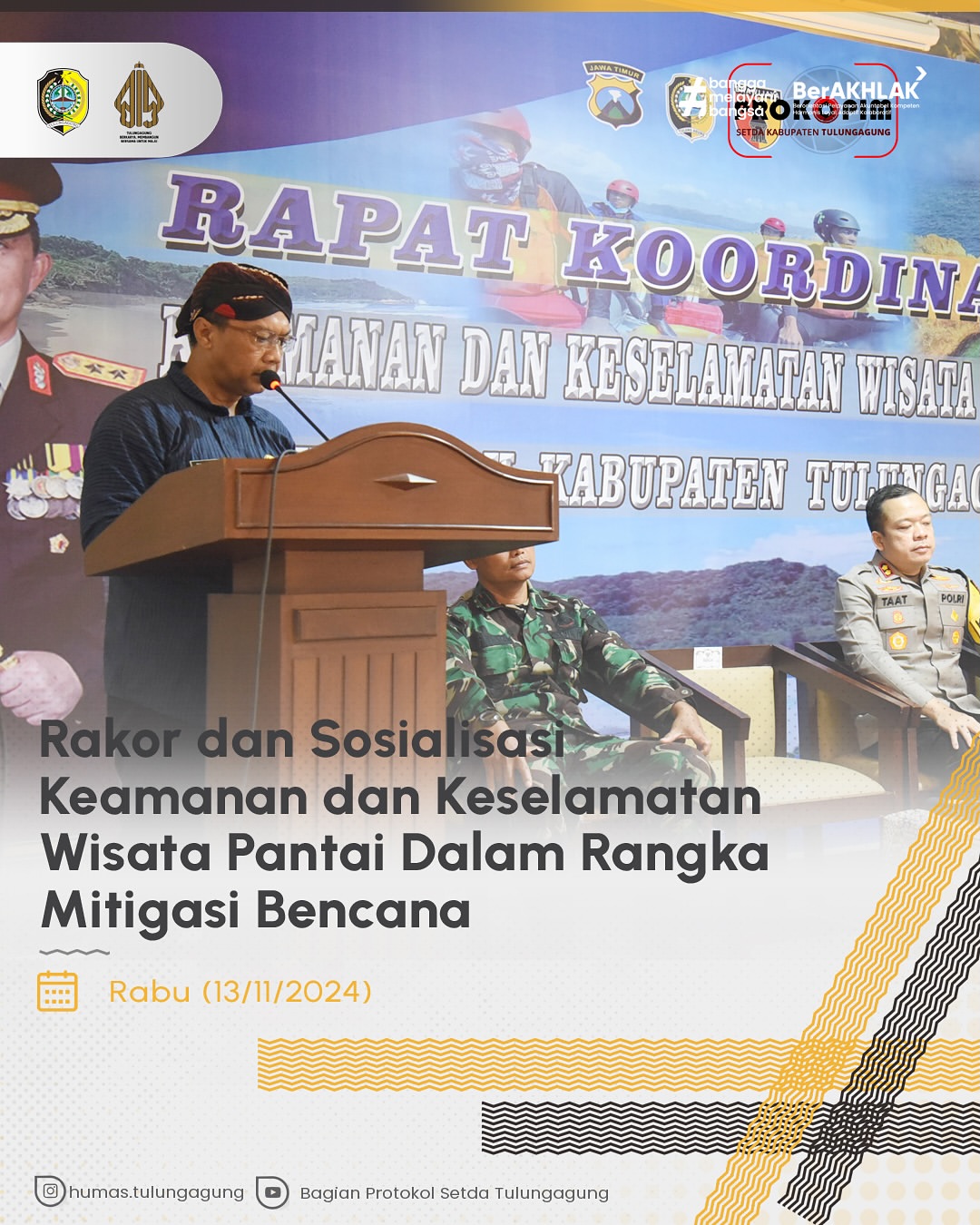 Rakor Keamanan Wisata Pantai Dilaksanakan di Tulungagung