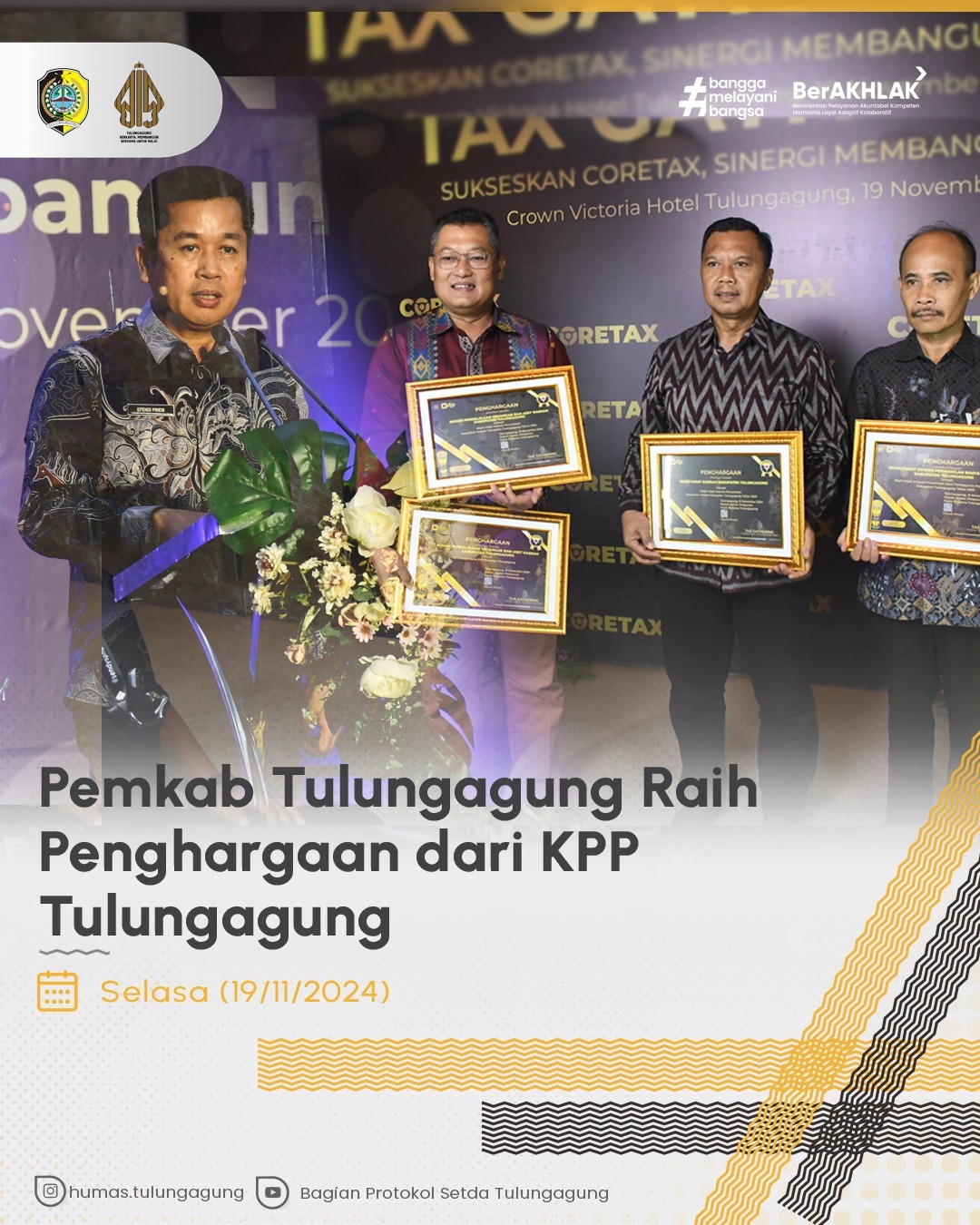 Pemerintah Kabupaten Tulungagung Raih Penghargaan Pajak 2024