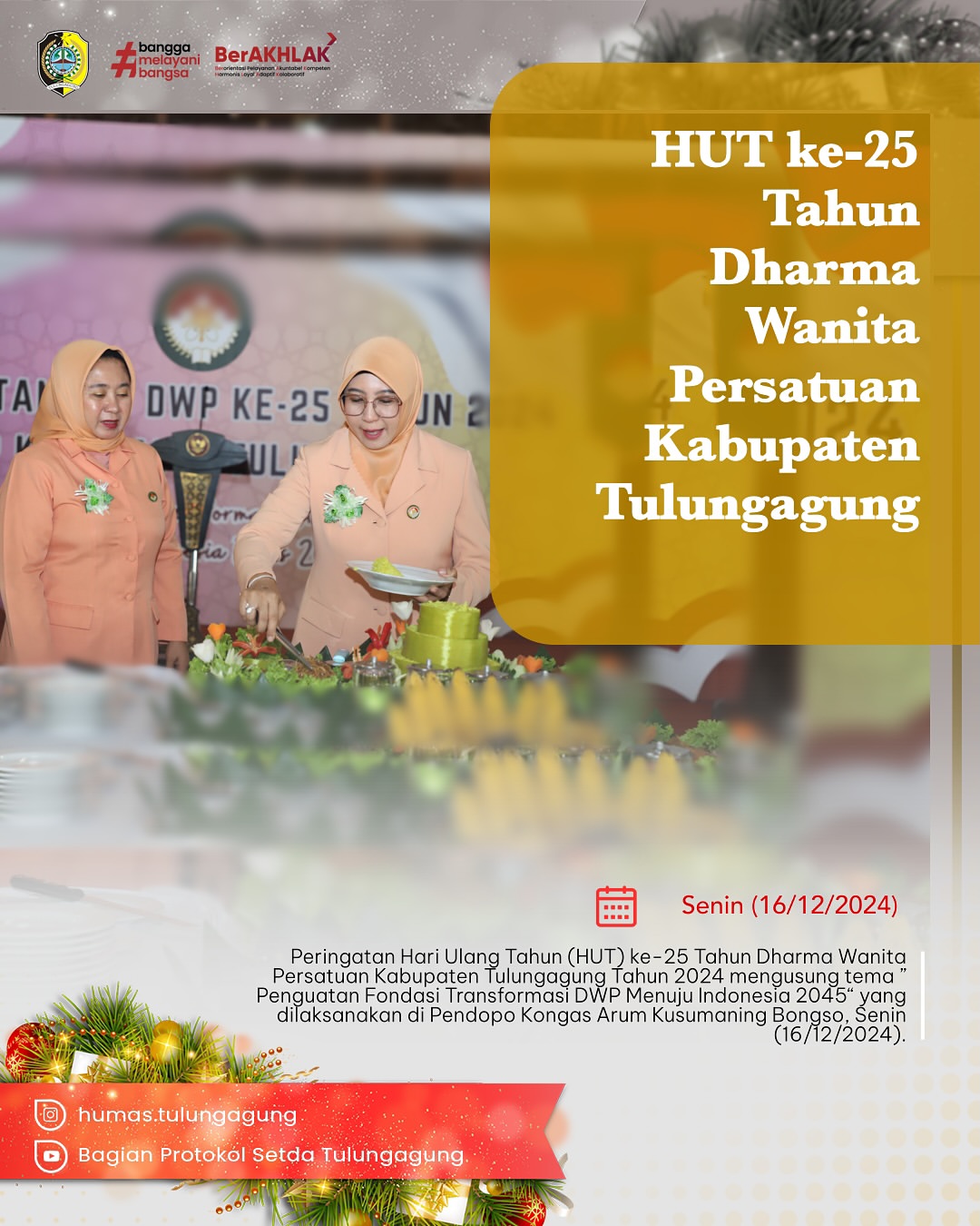HUT ke-25 Dharma Wanita Persatuan Kabupaten Tulungagung