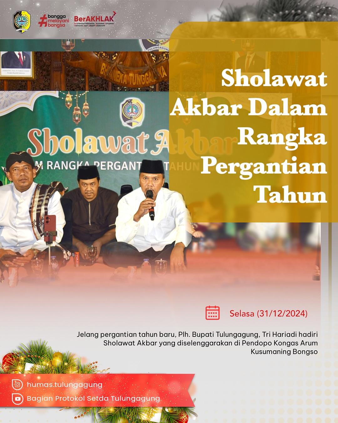 Sholawat Akbar Sambut Tahun Baru 2025 di Tulungagung