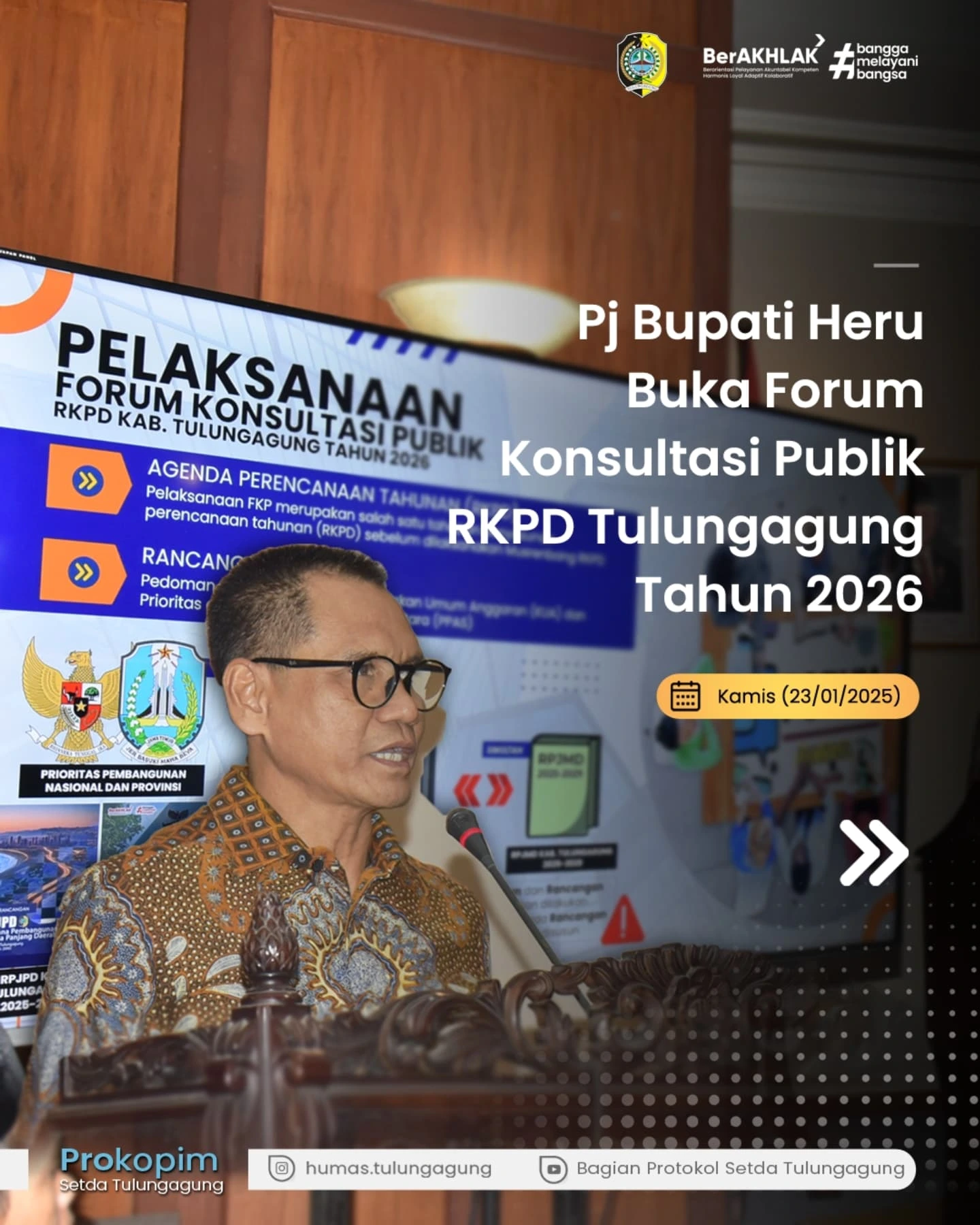 Bappeda Tulungagung Gelar Forum Konsultasi Publik RKPD 2026