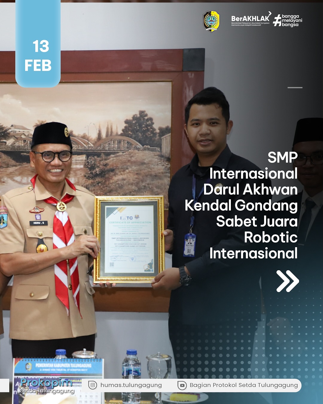 SMP Internasional Darul Akhwan Kendal-Gondang Menjuarai Lomba Robotik Internasional