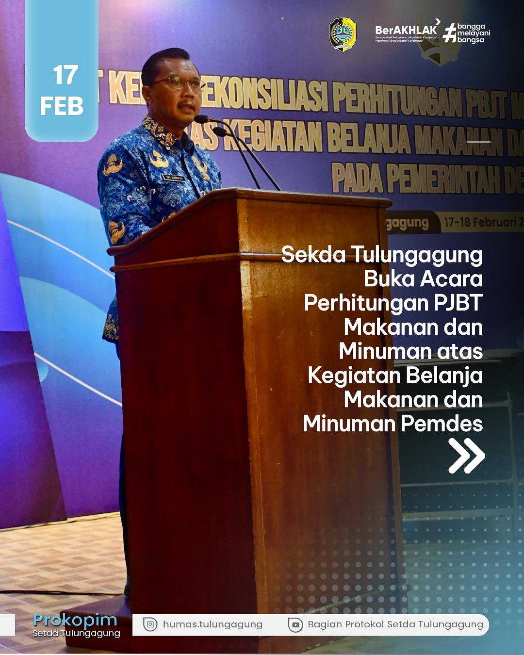 Acara Perhitungan PJBT Makanan dan Minuman Digelar di Tulungagung