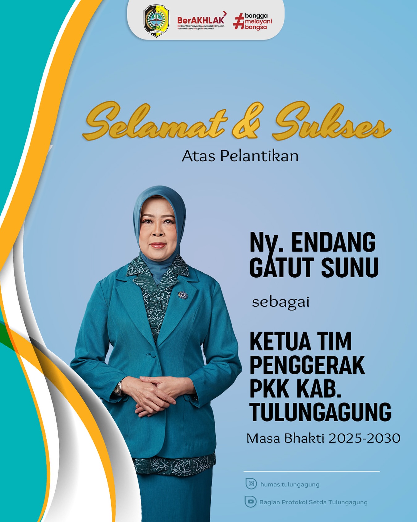 Pelantikan Ny. Endang Gatut Sunu Sebagai Ketua Tim Penggerak PKK Kab. Tulungagung