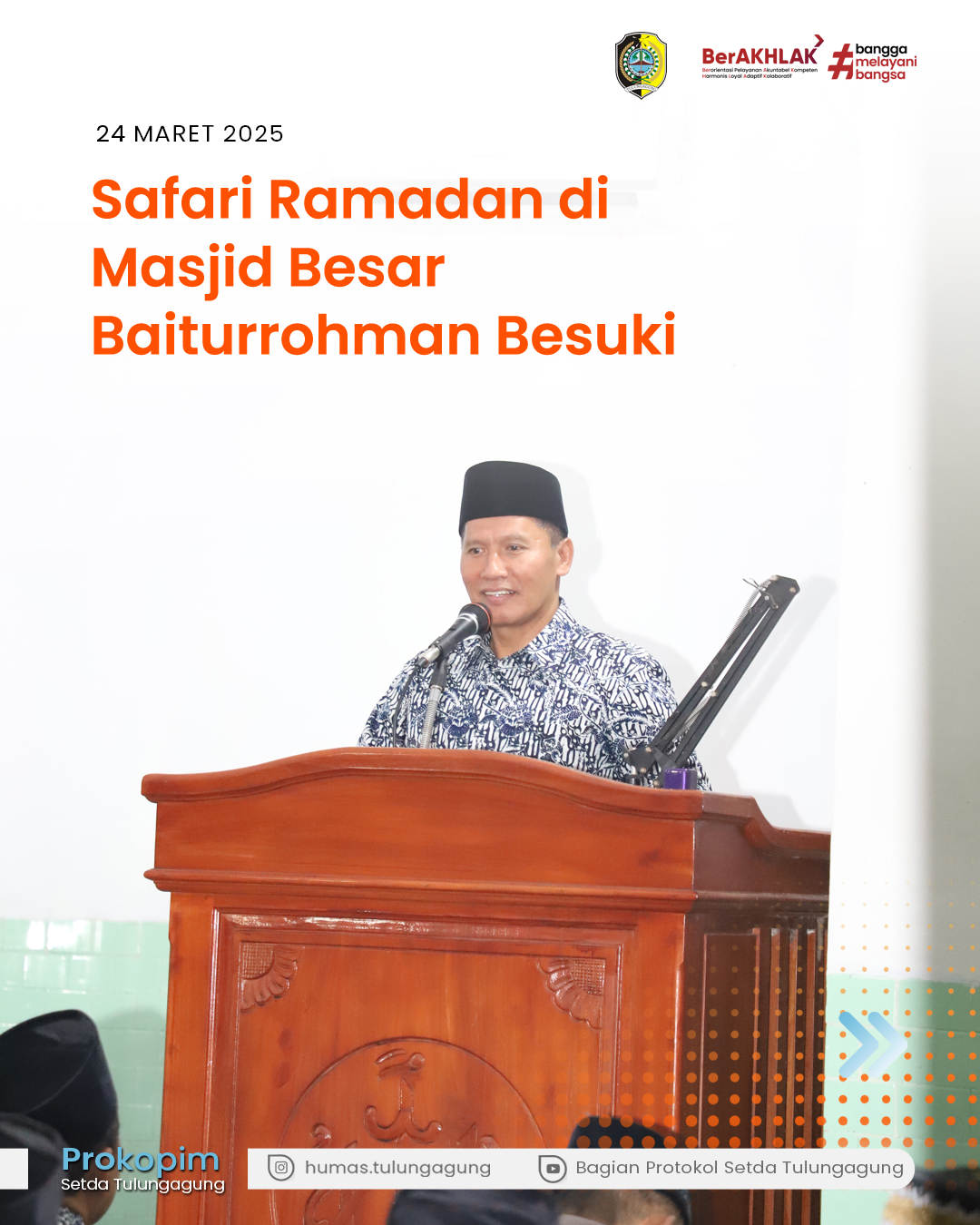Safari Ramadhan di Masjid Baiturrohhman, Wabup Ahmad Baharudin Hadiri Acara Bersama Masyarakat