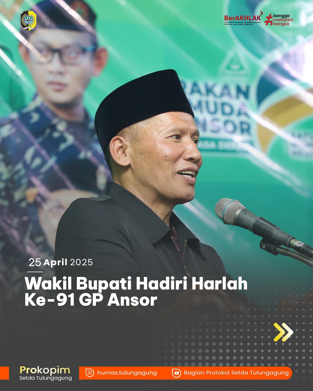 Wakil Bupati Hadiri Harlah Ke-91 GP Ansor di Tulungagung