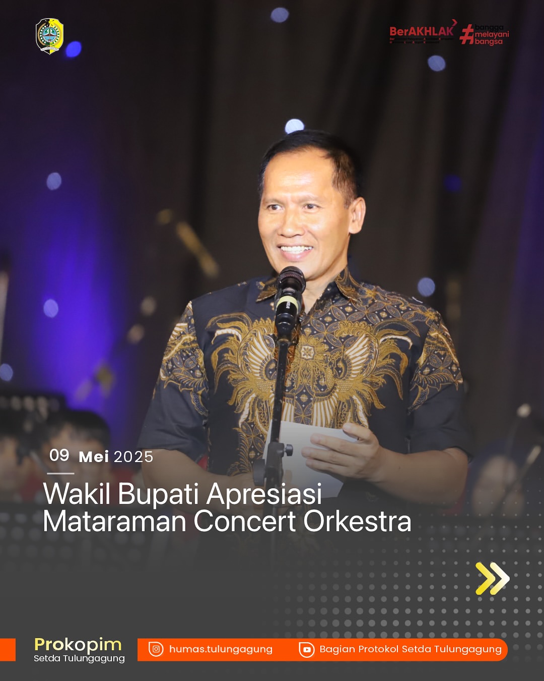 Wakil Bupati Apresiasi Pertunjukan Mataraman Concert Orkestra