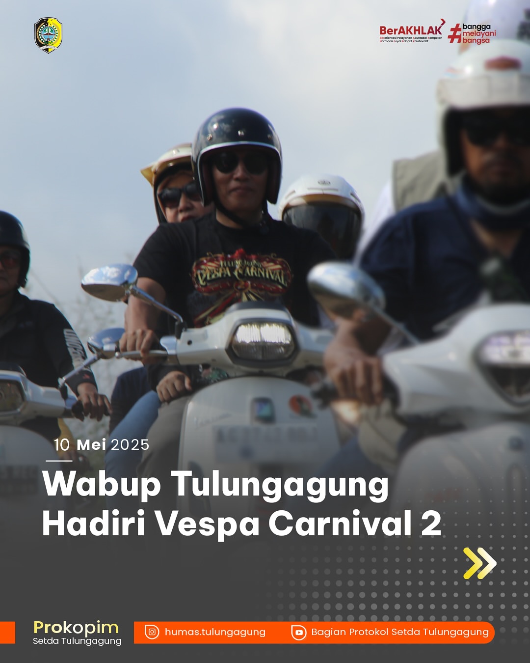 Tulungagung Vespa Carnival 2 Meriah, Dihadiri Ratusan Pecinta Vespa