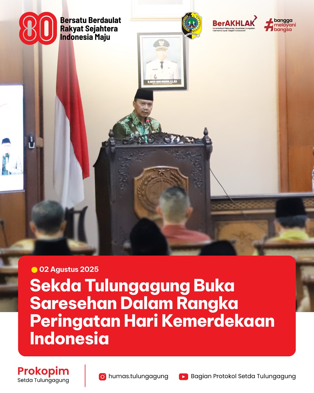 Perayaan Hari Kemerdekaan Tulungagung Soroti Pentingnya Ilmu, Norma, dan Etika