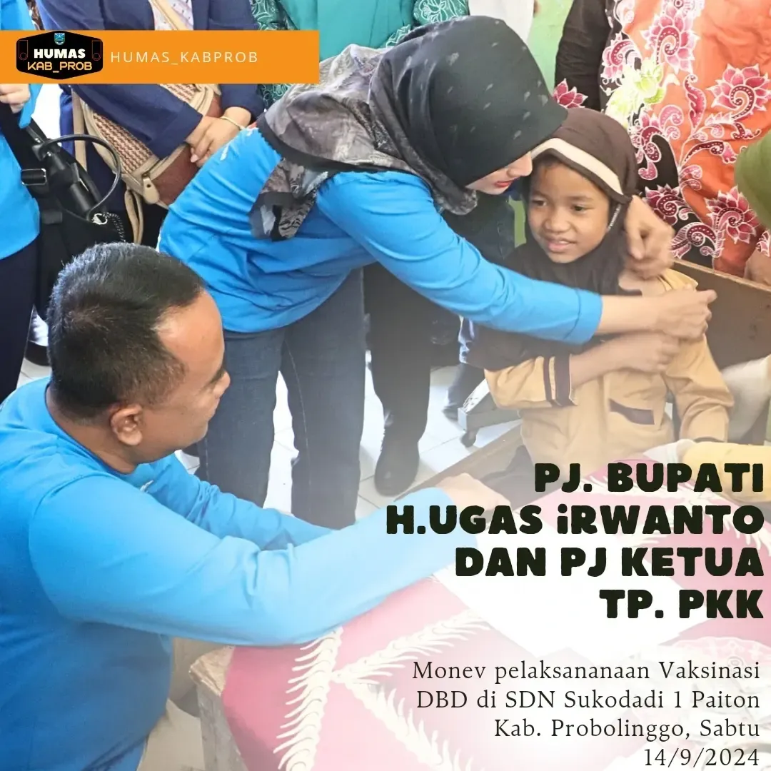 Pj. Bupati Probolinggo Monitoring Vaksinasi DBD di Sekolah Dasar