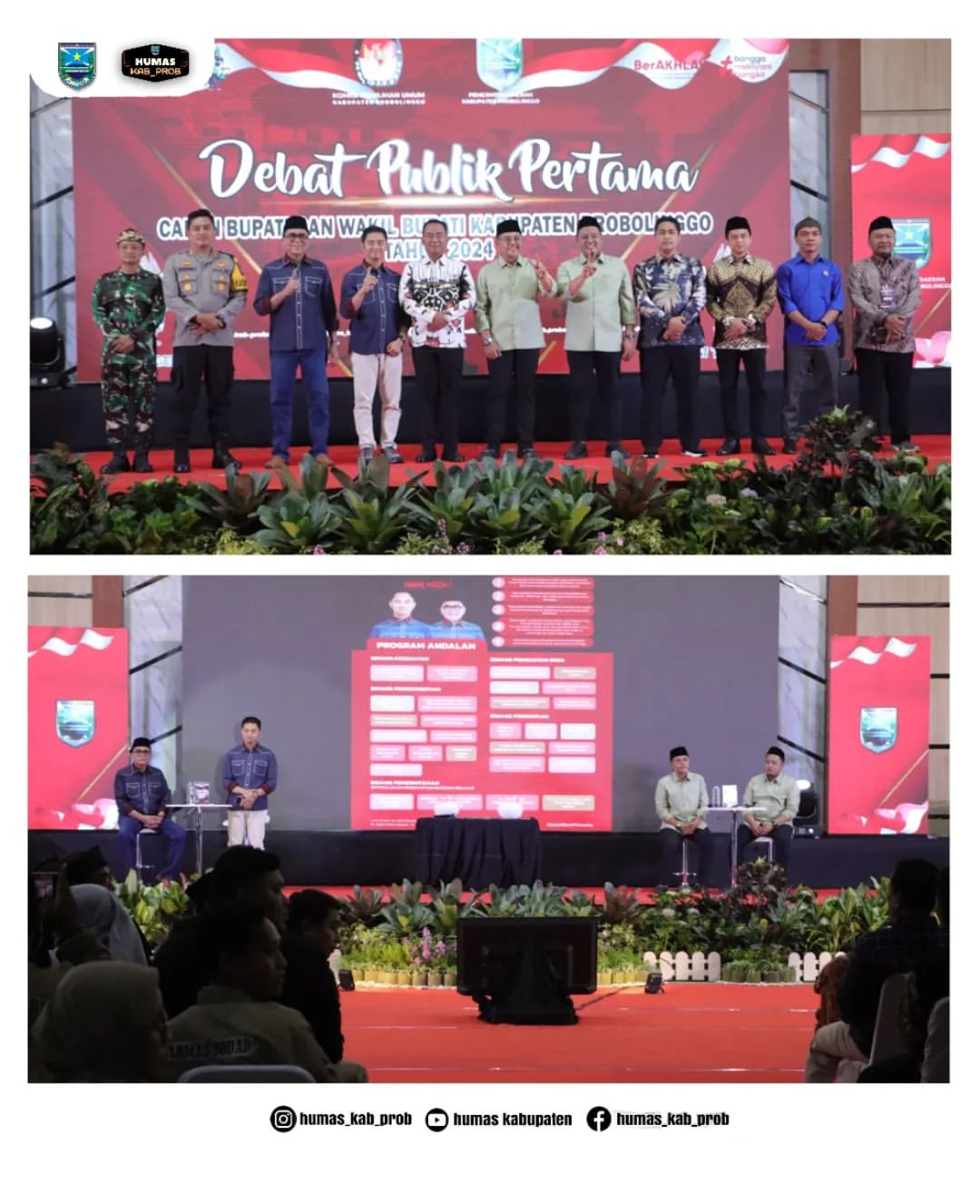 Debat Publik Perdana Calon Bupati dan Wakil Bupati Probolinggo Meriah