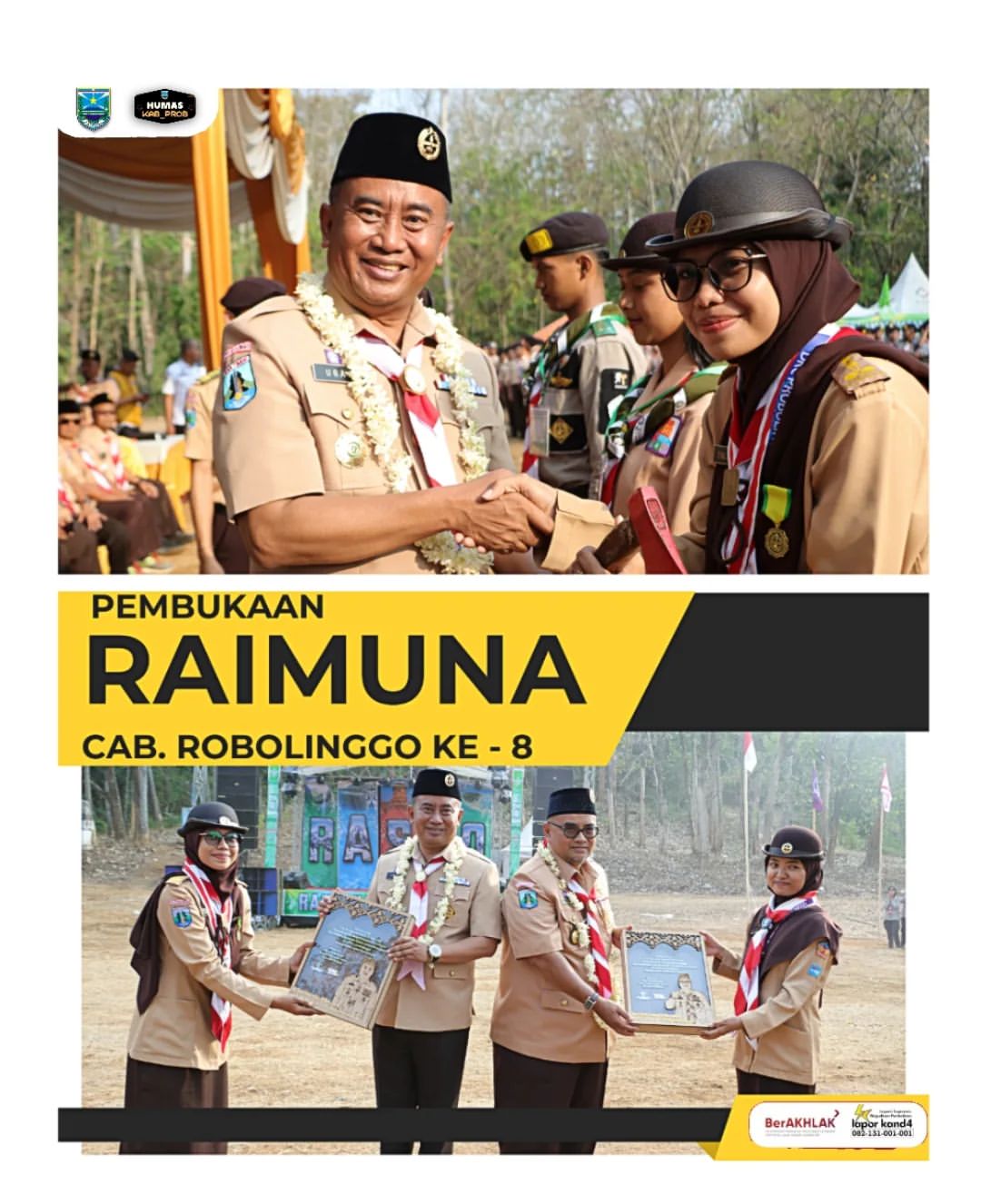 Pj. Bupati Probolinggo Membuka Raimuna Cabang Ke-8 Tahun 2024