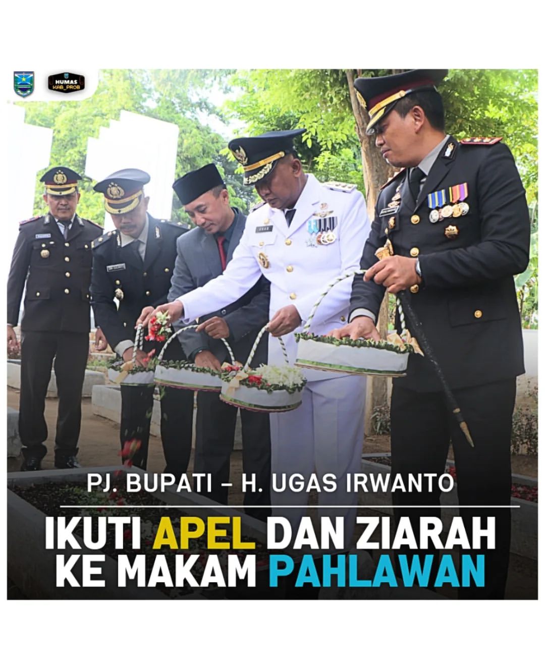 PJ Bupati Probolinggo Memperingati Hari Pahlawan di Taman Makam Pahlawan