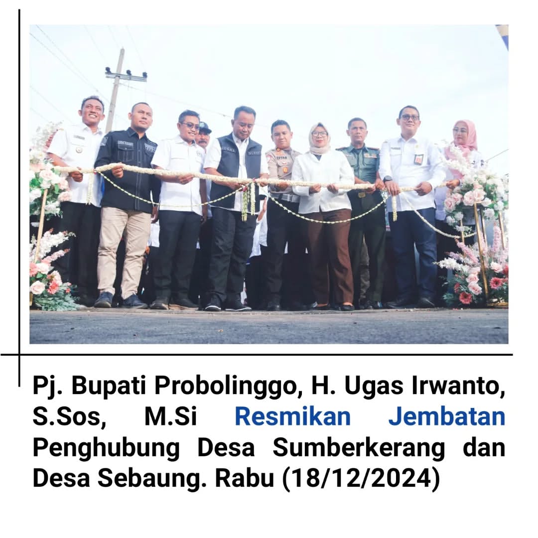 Peresmian Jembatan Penghubung Desa Sebaung dan Sumberkerang