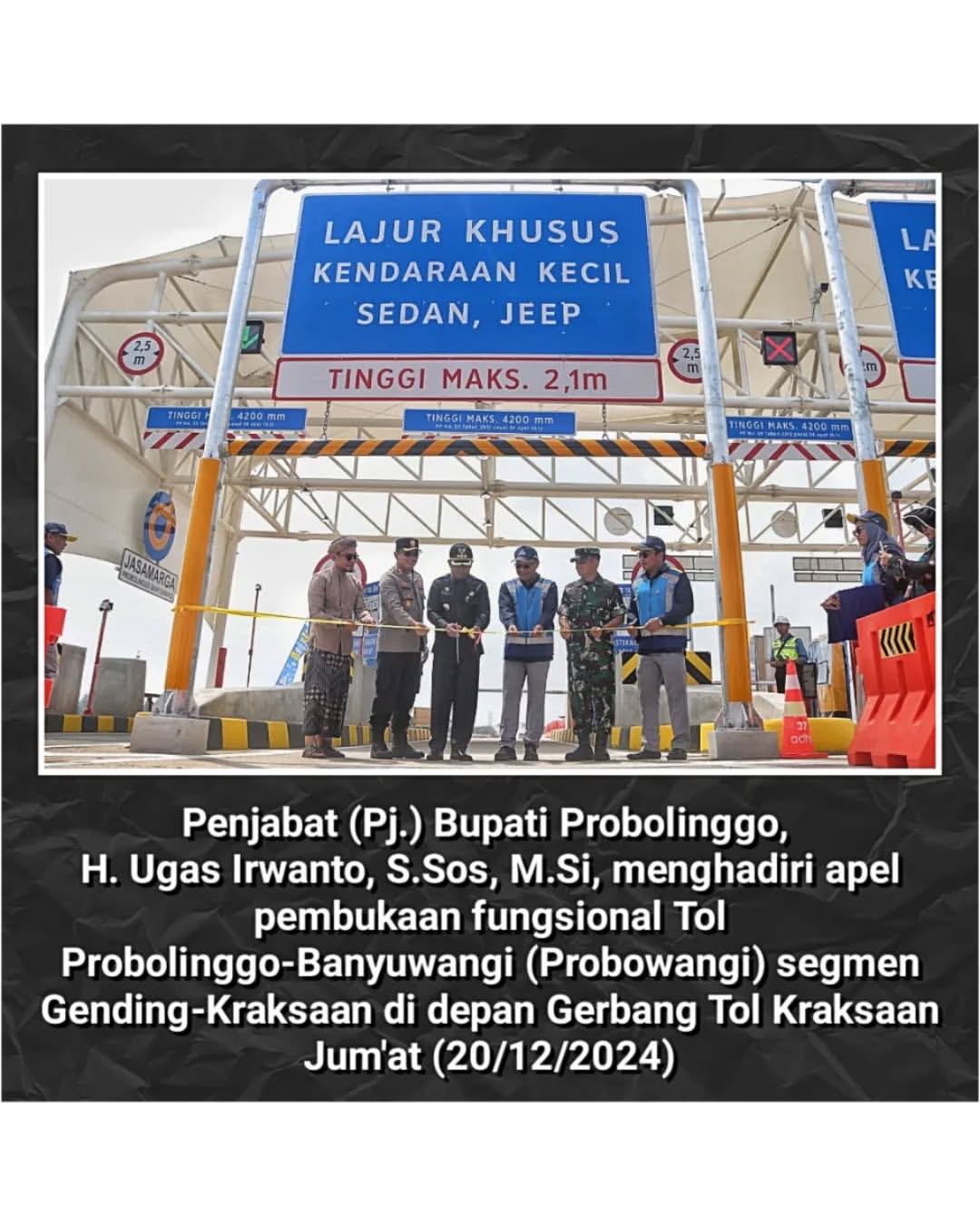 Apel Pembukaan Tol Fungsional Gending-Kraksaan di Probolinggo