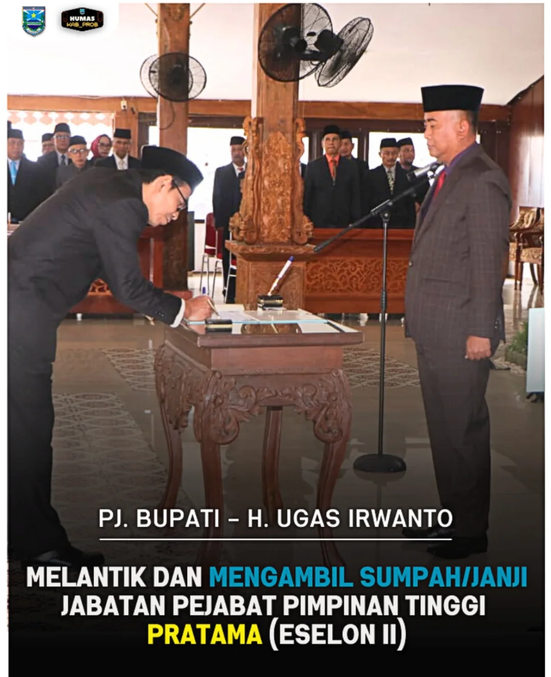 Pelantikan Pejabat Pimpinan Tinggi Pratama di Probolinggo