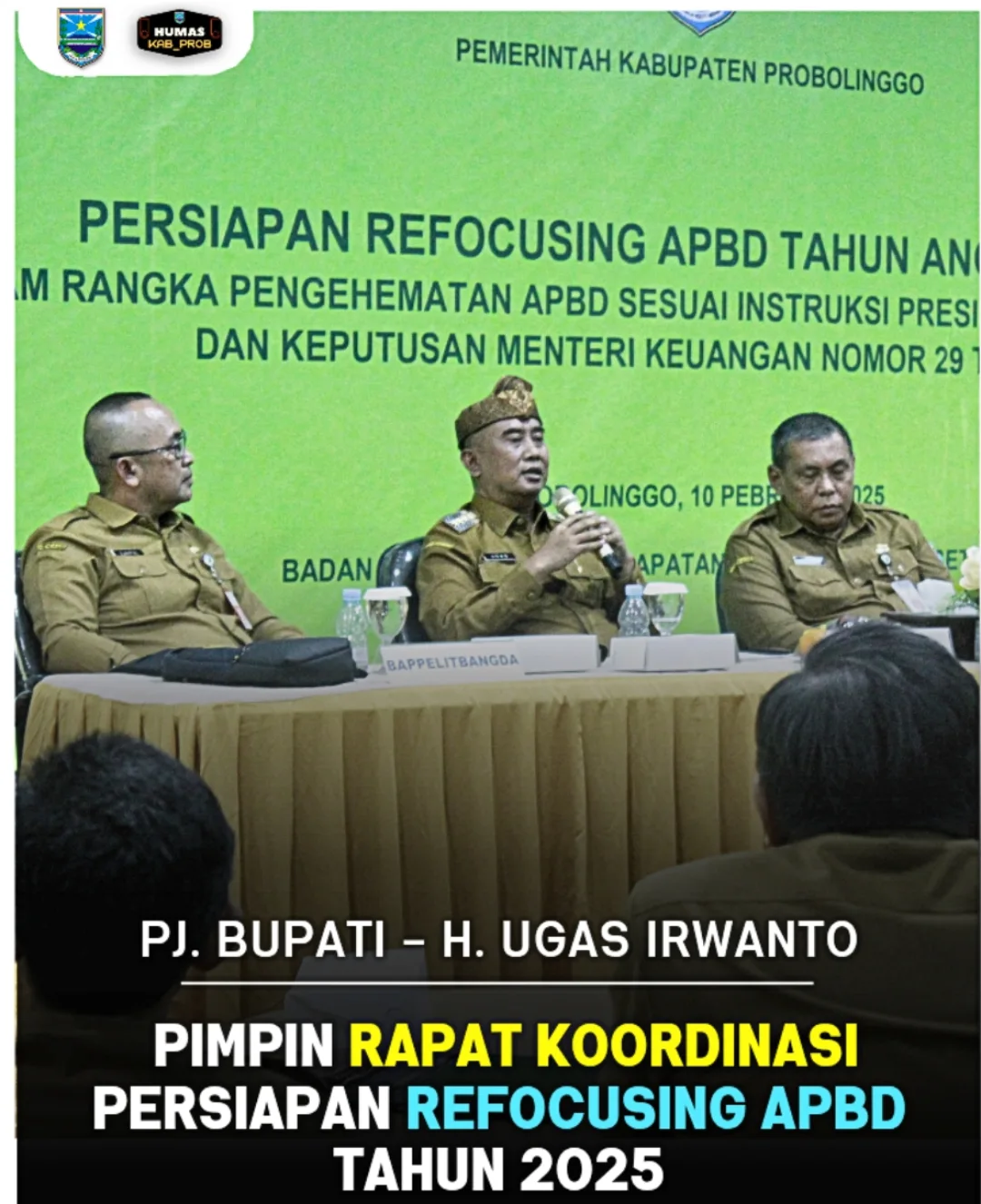 Rapat Koordinasi Persiapan Refocusing APBD Tahun 2025 di Probolinggo