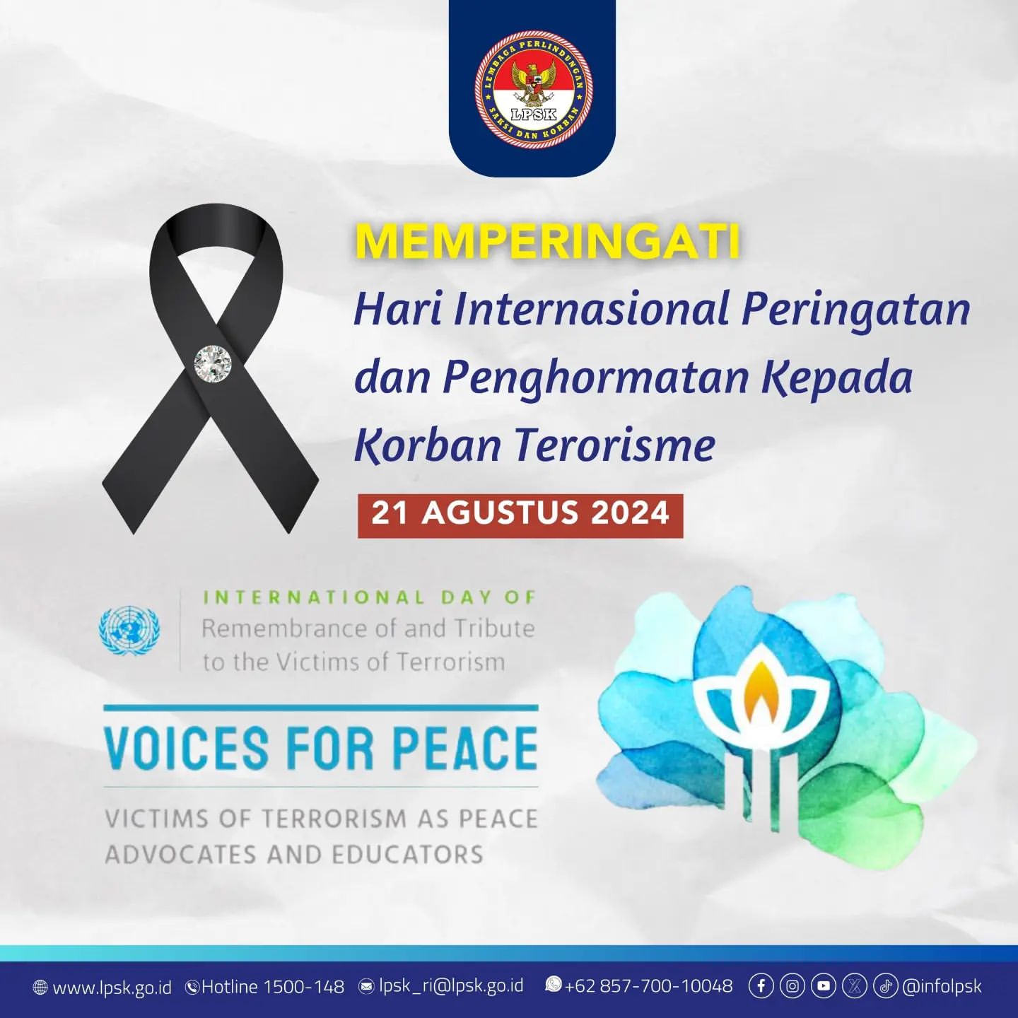 Hari Peringatan Korban Terorisme 2024: Suara untuk Perdamaian