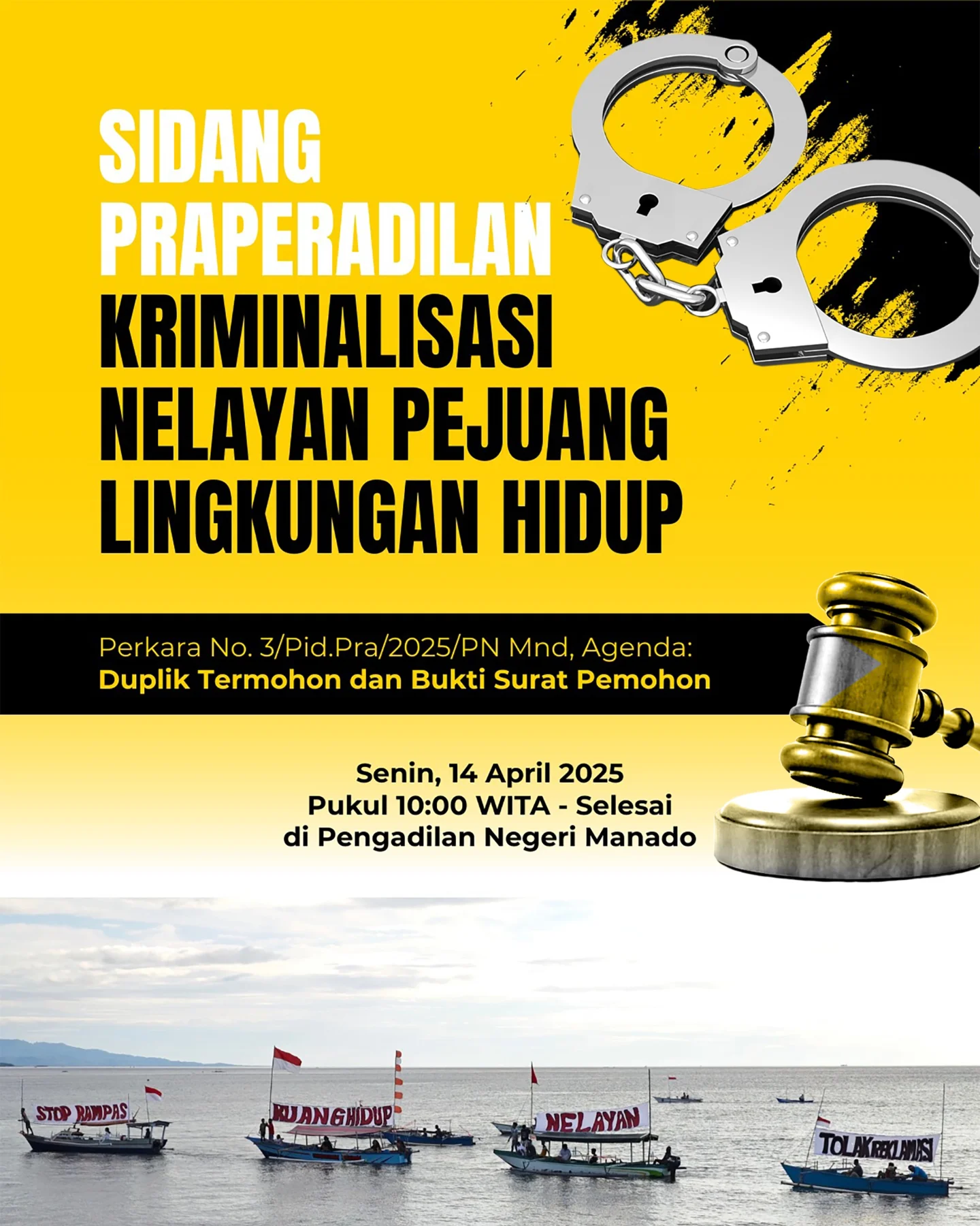 Sidang Praperadilan Kriminalisasi Nelayan dalam Perjuangan Lingkungan