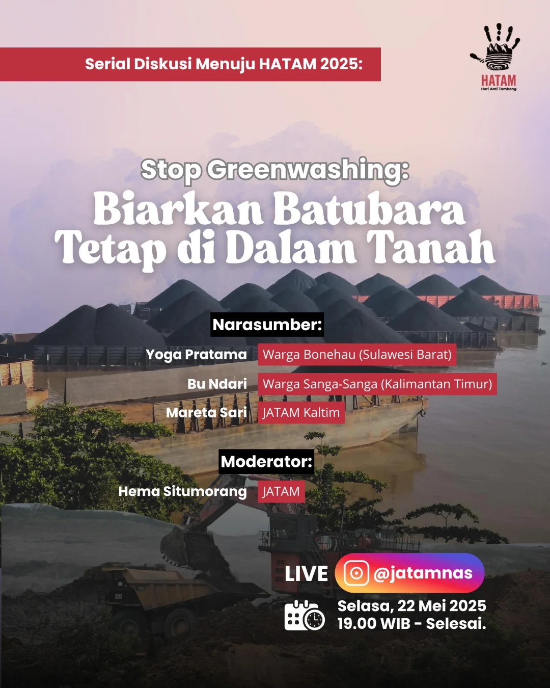 Diskusi HATAM 2025: Kesaksian Warga Korban Ekstraktivisme Batubara