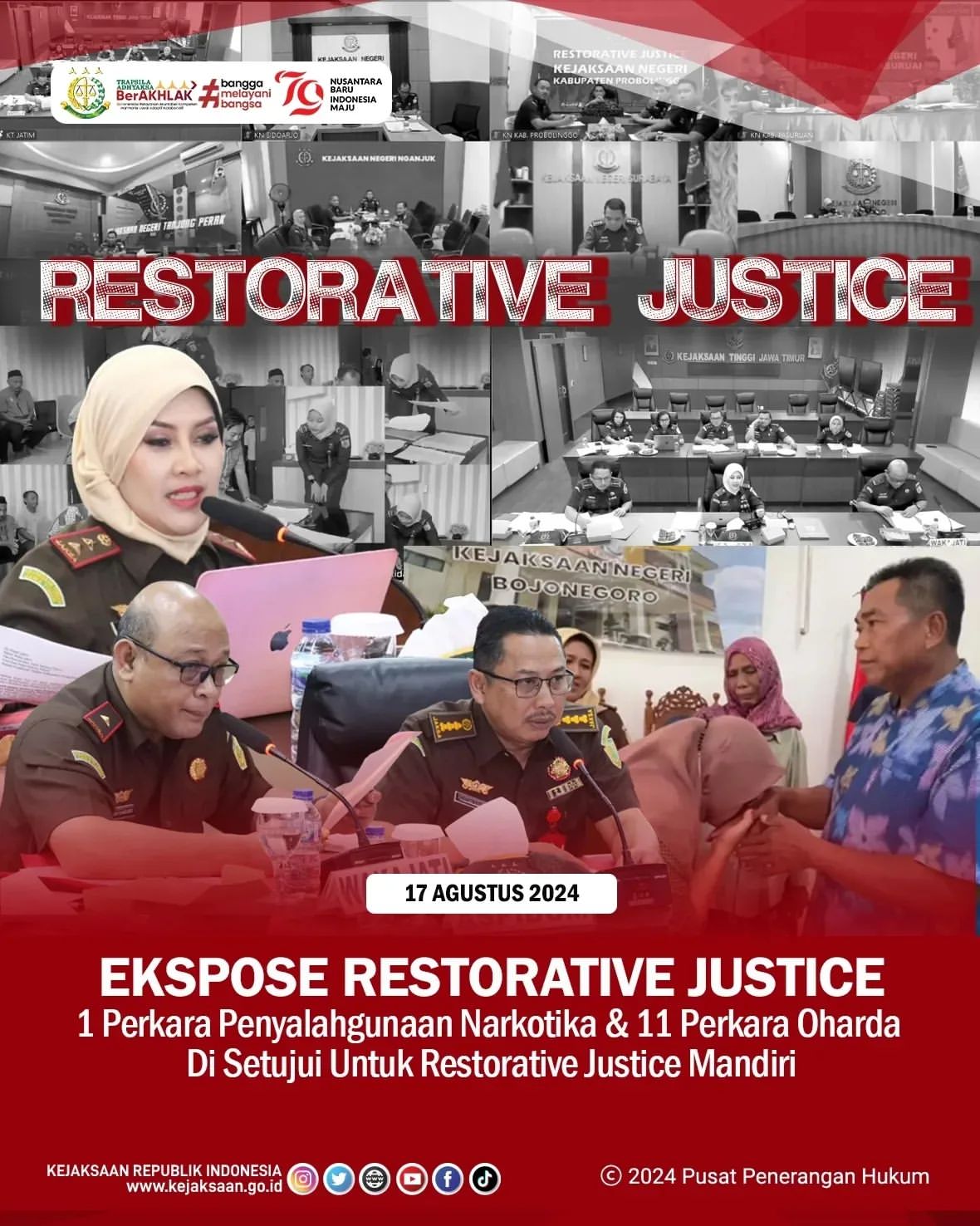 Pemimpin Kejaksaan Jatim Pimpin Ekspose Keadilan Restoratif
