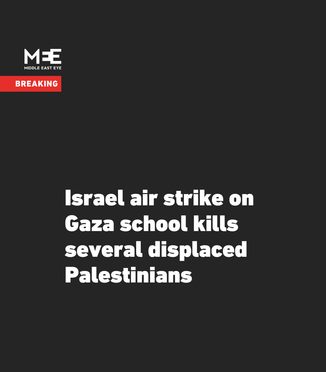 Serangan Udara Israel Menghantam Sekolah di Gaza City, 10 Tewas