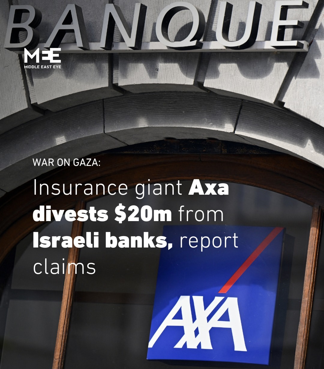 Axa Menarik Investasi dari Bank Israel Terkait Settlements Ilegal