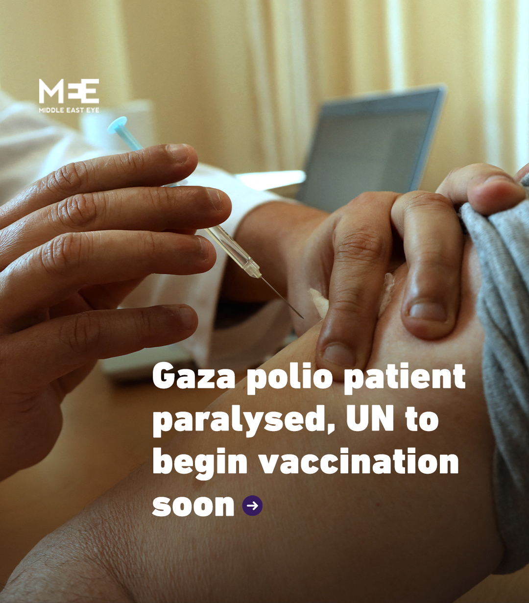 UNRWA Mulai Vaksinasi Anak di Gaza untuk Cegah Polio