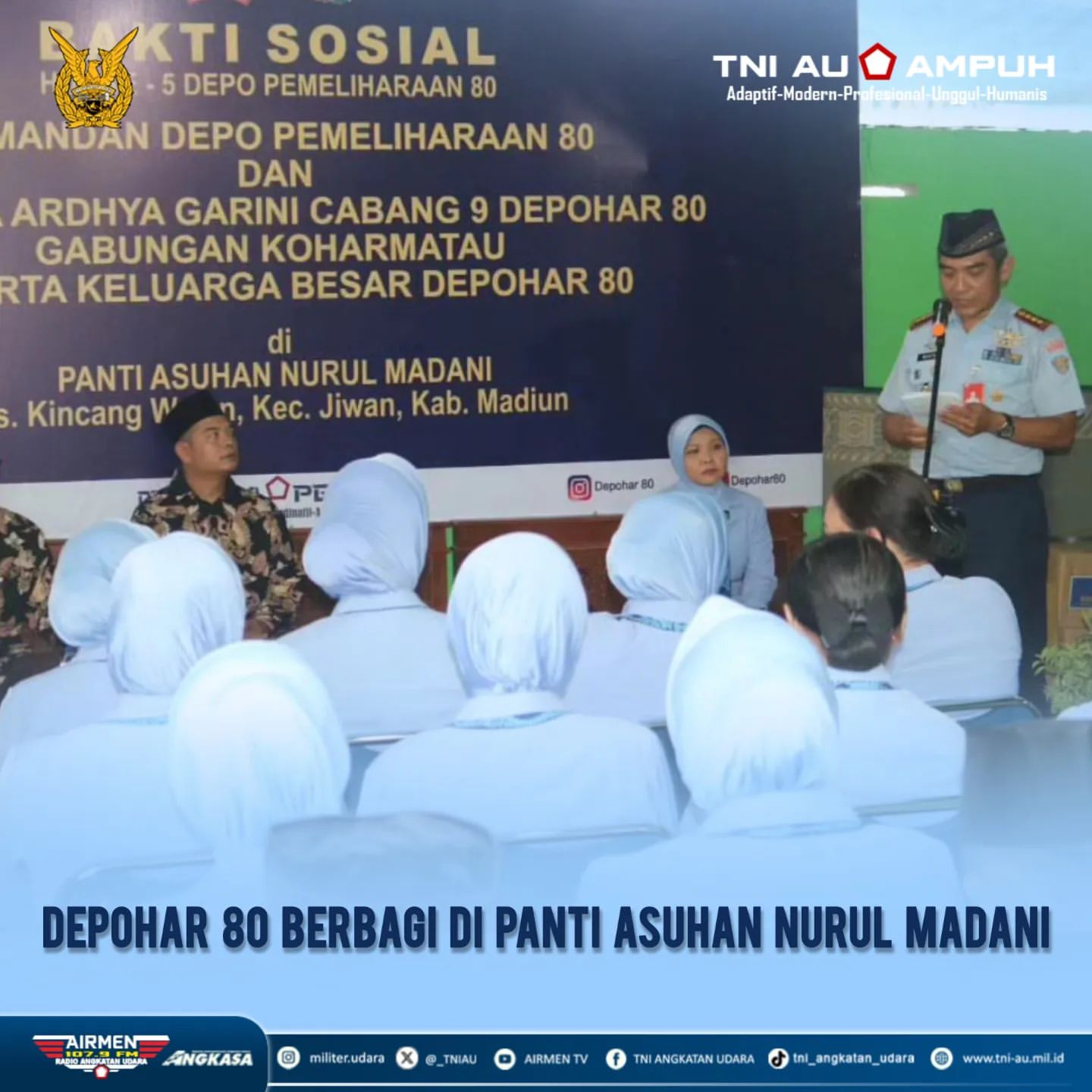 Depohar 80 Gelar Bakti Sosial di Panti Asuhan Nurul Madani