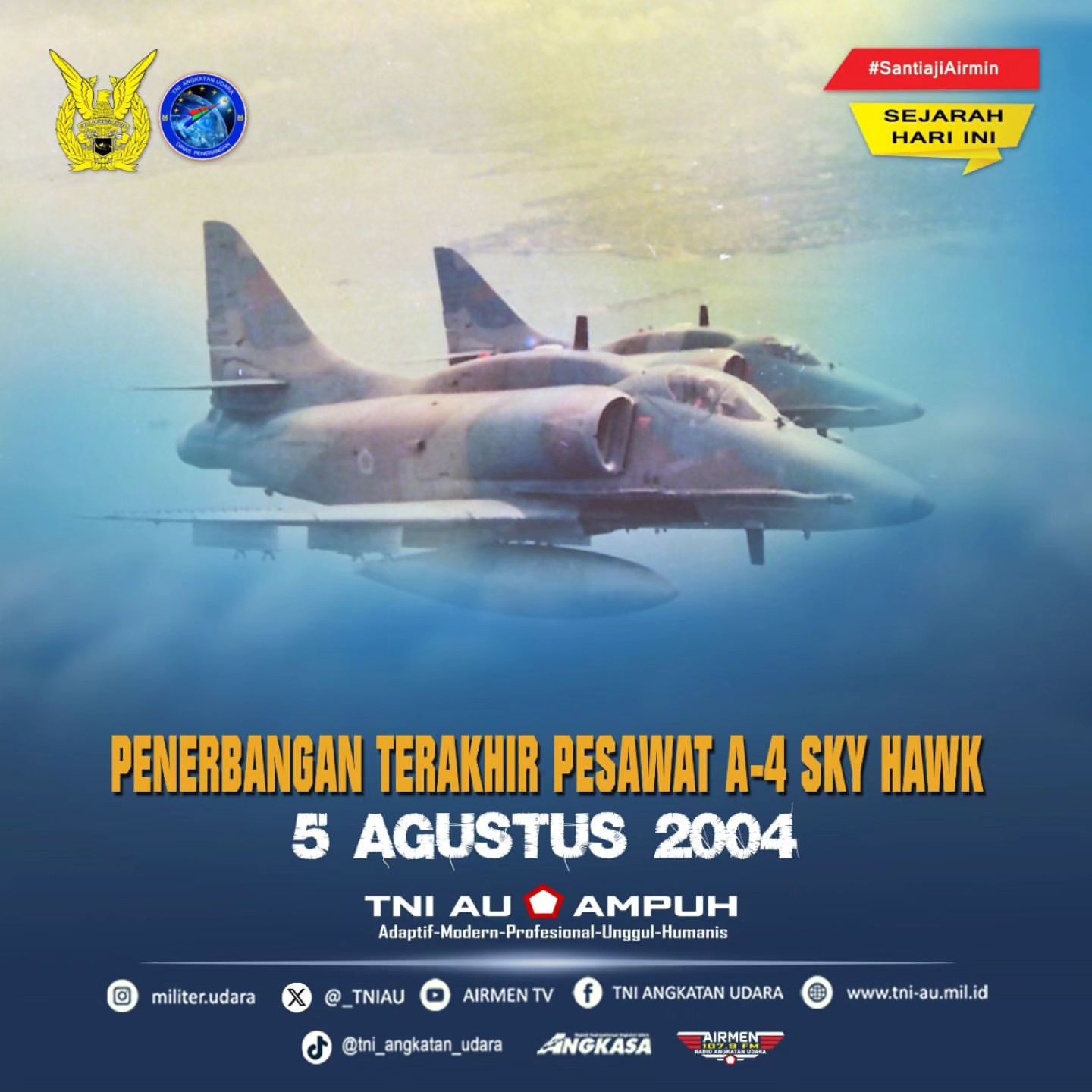 Penerbangan Terakhir Tiga Pesawat A-4 Sky Hawk di Indonesia