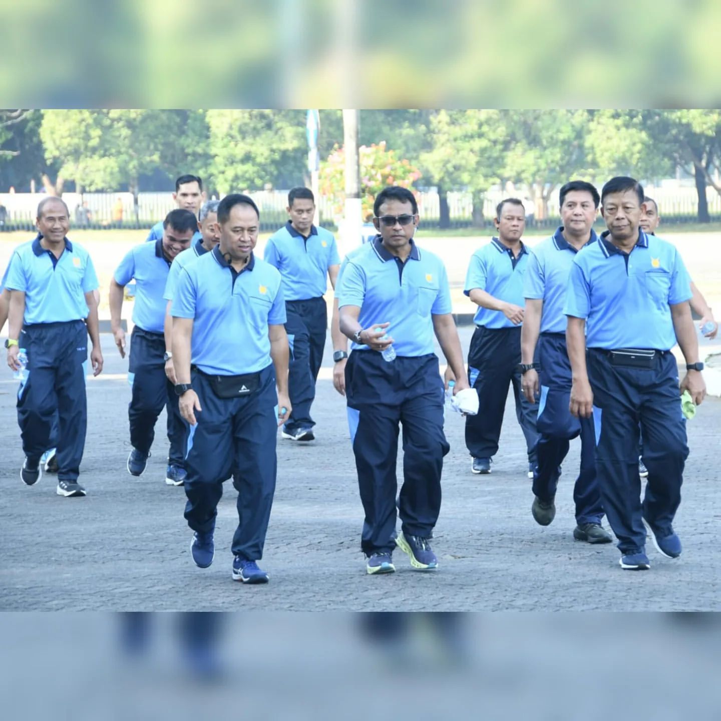 Wakasau Olahraga Bersama, Ajak Personel Jaga Kesehatan