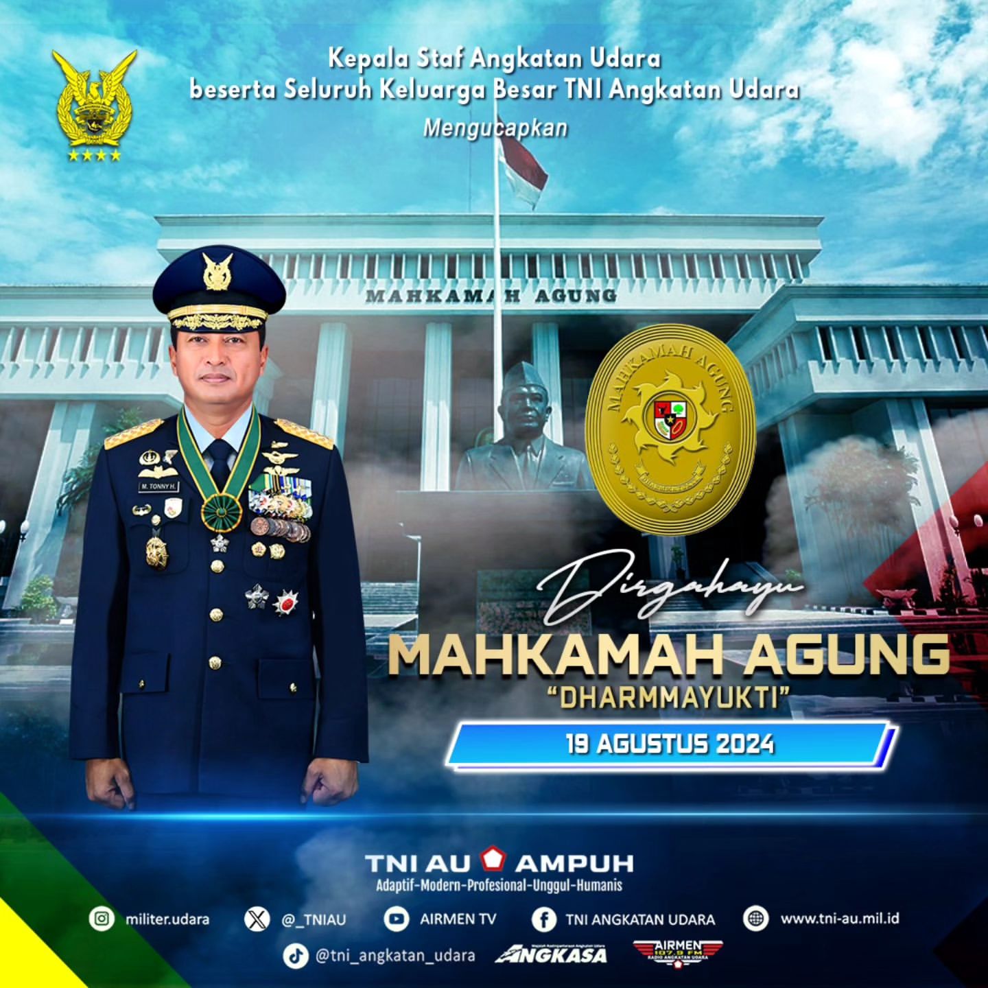 Dirgahayu Mahkamah Agung: Penghormatan dari TNI Angkatan Udara
