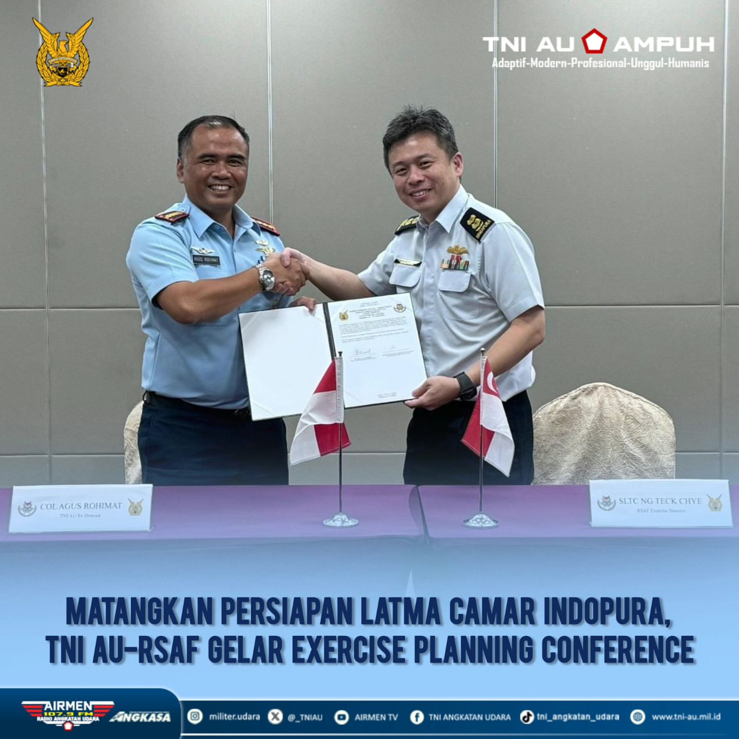 Latihan Bersama TNI AU dan RSAF: Persiapan Latma Camar Indopura