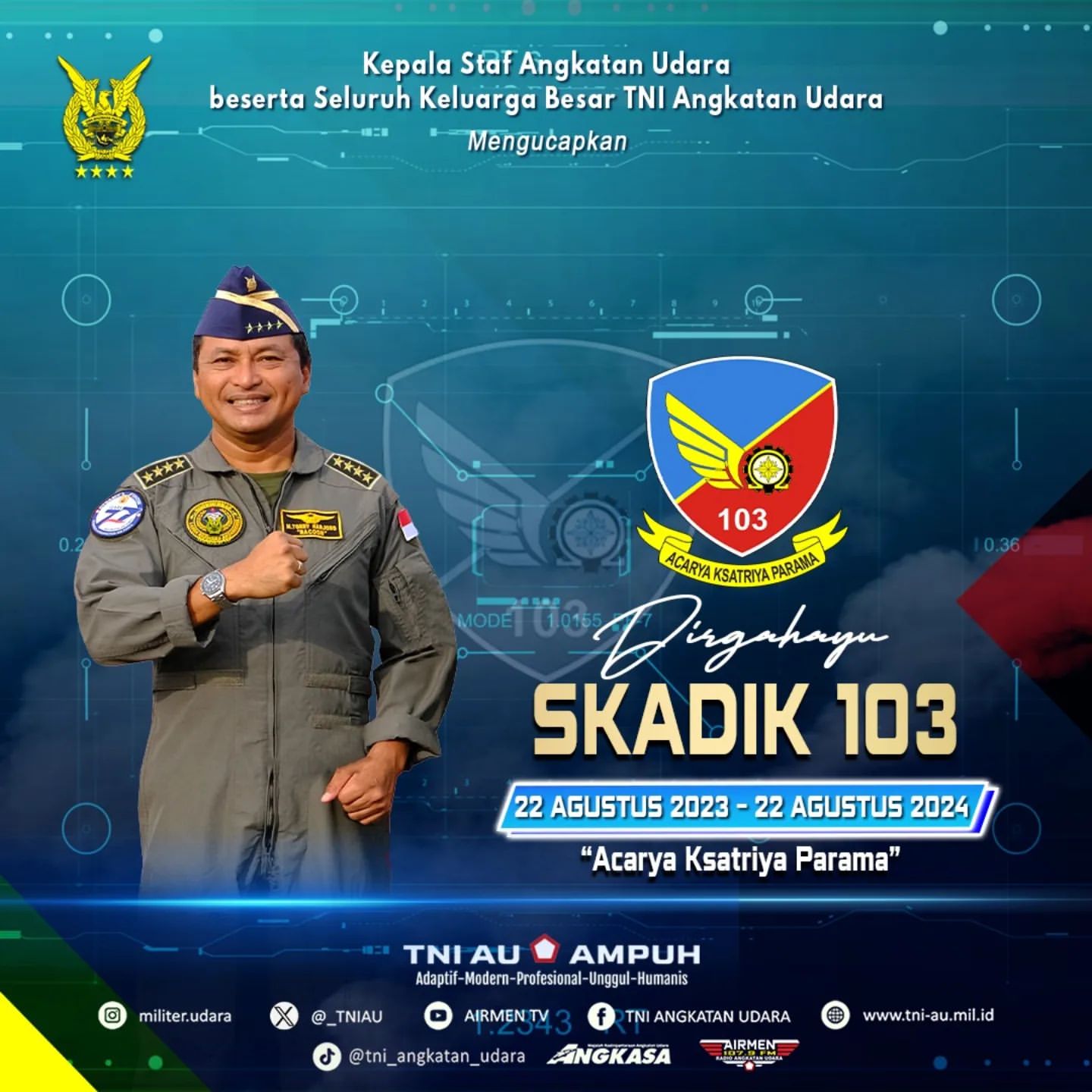Dirgahayu SKADIK 103, Semangat TNI Angkatan Udara