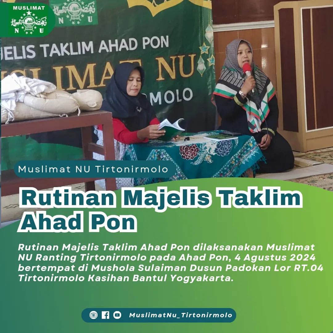 Majelis Taklim Muslimat NU Ranting Tirtonirmolo Gelar Perawatan Jenazah