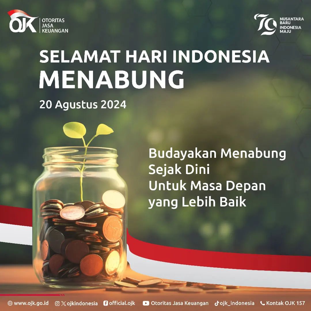 Hari Indonesia Menabung Diresmikan, Ingat Pentingnya Menabung Sejak Dini