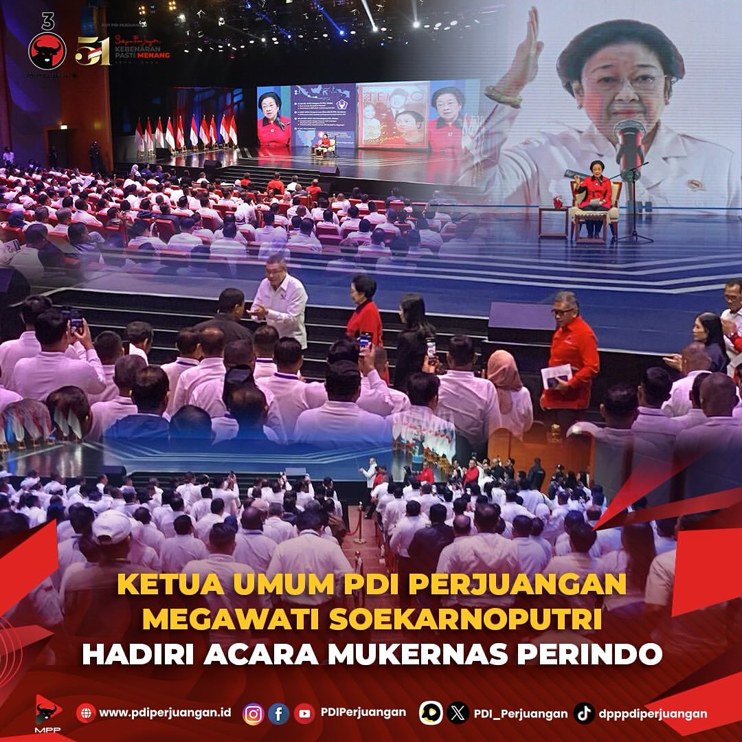 Megawati Soekarnoputri Berbicara di Musyawarah Kerja Nasional Perindo