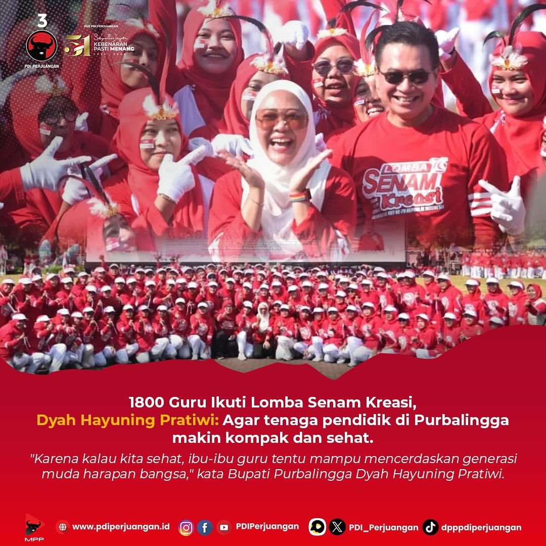 Lomba Senam Kreasi di Purbalingga Libatkan 1800 Guru
