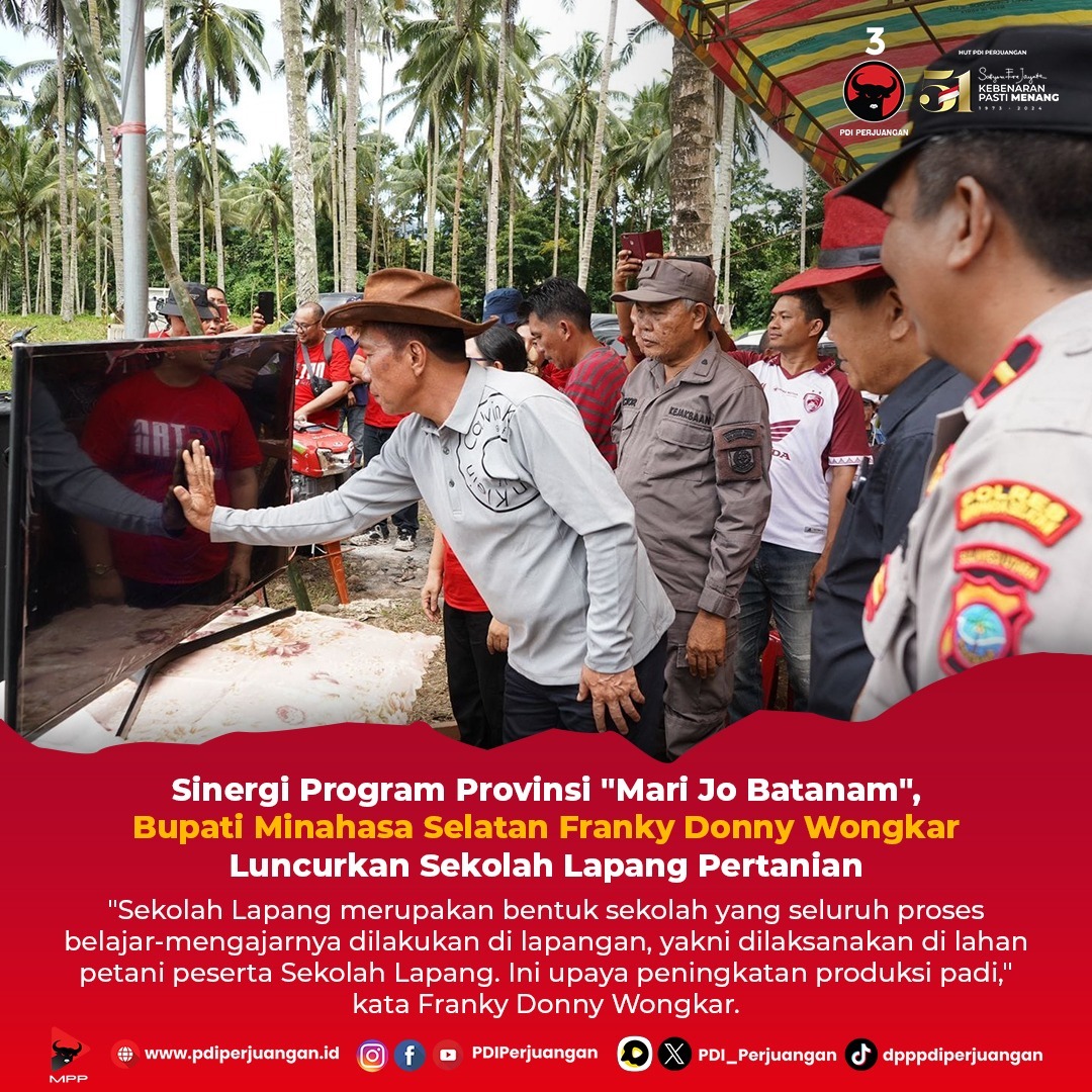 Peluncuran Sekolah Lapang Pertanian di Minahasa Selatan