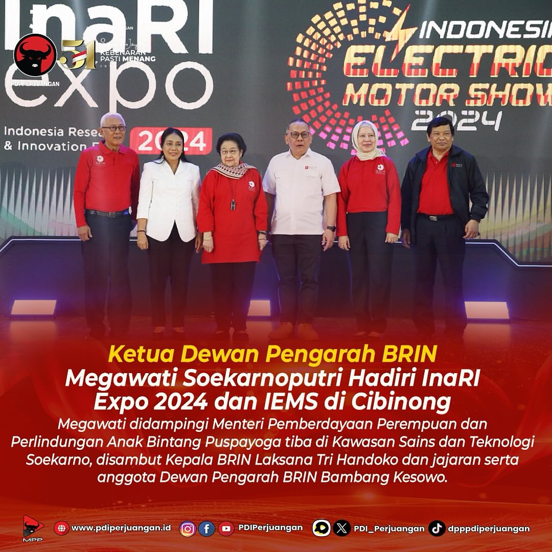 Megawati Soekarnoputri Hadiri Pameran InaRI Expo 2024 di Cibinong